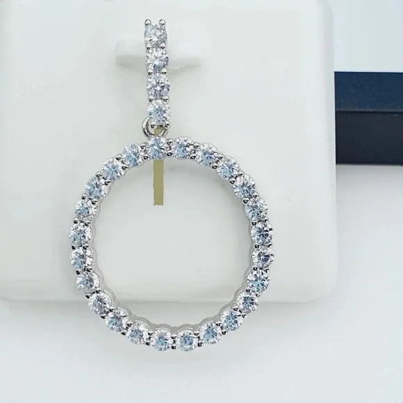 925 Sterling Silver Cubic Zirconia Initial Pendant, UU1P6A6181